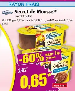 Norma LA LAITIÈRE Secret de mousse chocolat au lait offre