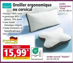 Norma ORTHO-Vital Oreiller ergonomique ou cervical offre