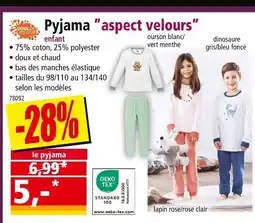 Norma Pyjama aspect velours enfant offre