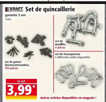 Norma KRAFT WERKZEUGE Set de quincaillerie offre