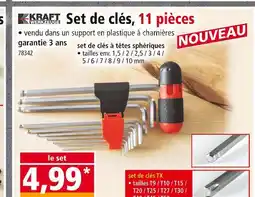 Norma KRAFT Set de clés, 11 pièces offre