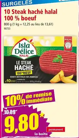 Norma ISLA DÉLICE 10 Steak haché halal 100 % boeuf offre