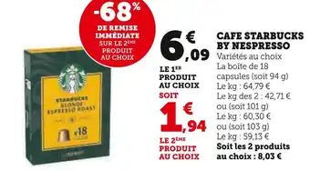 U Express Nespresso Cafe Starbucks offre