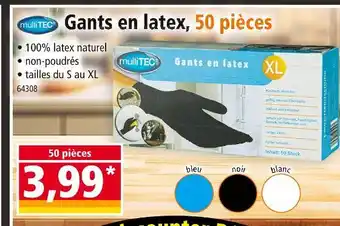 Norma MUTLI TEC Gants en latex, 50 pièces offre