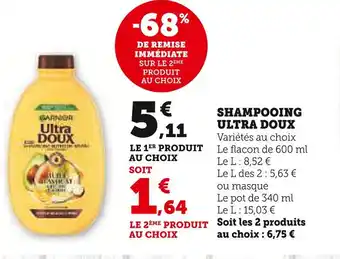 U Express ULTRA DOUX Shampooing offre