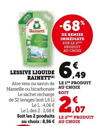 U Express Rainett Lessive Liquide (A) offre