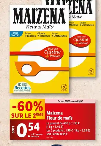 Lidl Maizena Fleur de maïs offre