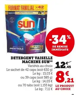 U Express Sun Détergent vaiselle machine (A) offre