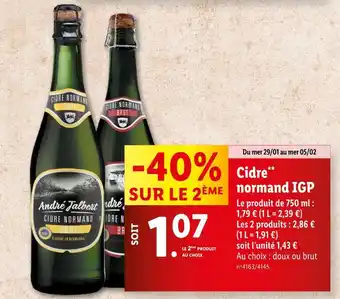 Lidl Cidre normand IGP offre