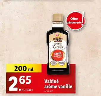 Lidl Vahiné Arôme vanille offre