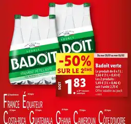 Lidl Badoit verte offre