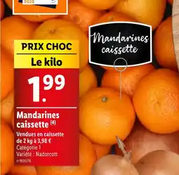 Lidl Mandarines caissette offre