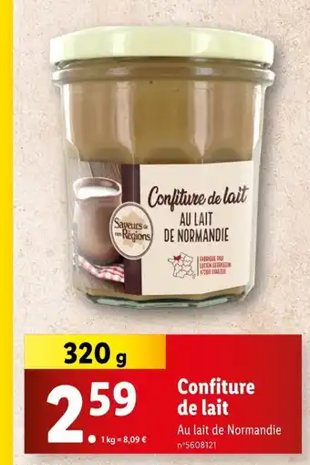 Lidl Confiture de lait offre