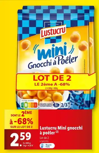 Lidl LUSTUCRU Mini gnocchi à poêler offre