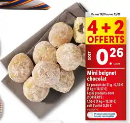 Lidl Mini beignet chocolat offre