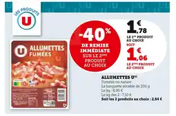 U Express U Allumettes fumées offre