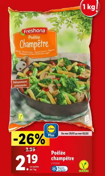 Lidl Freshona Poêlée Champêtre offre