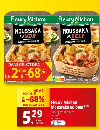 Lidl Fleury Michon Moussaka au bœuf offre