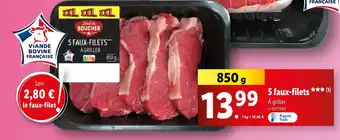 Lidl 5 faux-filets à griller offre