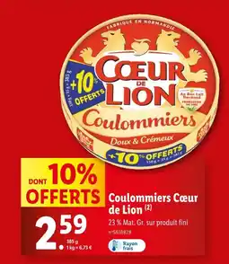 Lidl COEUR DE LION Coulommiers offre