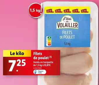 Lidl L'étal du Volailleur Filets de poulet offre