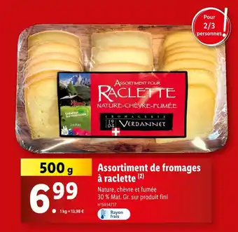 Lidl VERDANETT Assortiment de fromages à raclette offre