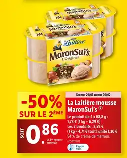 Lidl LA LAITIÈRE mousse MaronSui's offre