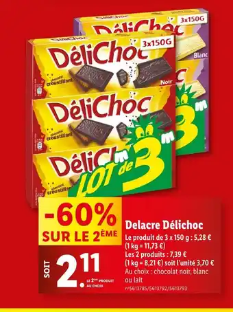 Lidl DELACRE Délichoc offre