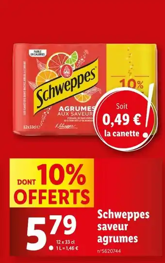 Lidl Schweppes saveur agrumes offre