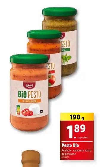 Lidl Kania Pesto Bio offre