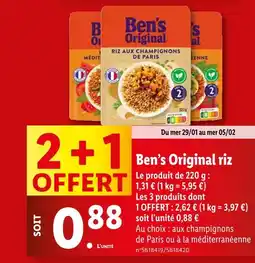 Lidl Ben's Original Riz offre