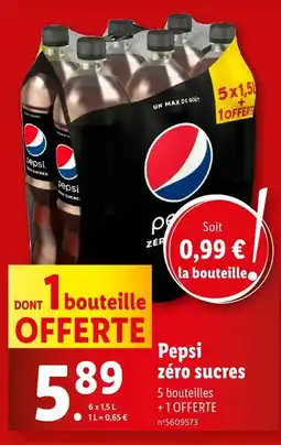 Lidl Pepsi Pepsi zéro sucres offre