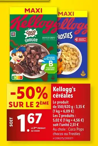 Lidl Kellogg's Céréales offre