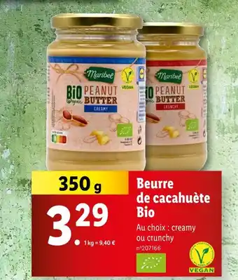 Lidl Beurre de cacahuète Bio offre