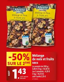 Lidl ALESTO Mélange de noix et fruits secs offre