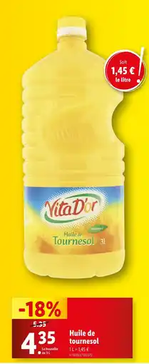 Lidl VITA D'OR Huile de tournesol offre