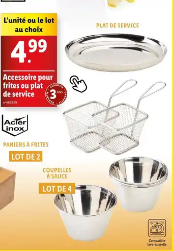 Lidl Accessoire pour frites ou plat de service offre