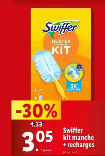 Lidl SWIFFER Swiffer kit manche + recharges offre