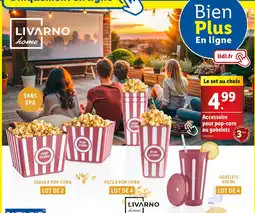 Lidl Livarno home Accessoire pour pop-corn ou gobelets offre