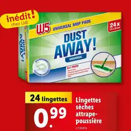 Lidl W5 Lingettes sèches attrape- poussière offre