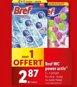 Lidl Bref wc power activ offre