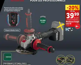 Lidl PARKSIDE Meuleuse d'angle sans fil offre