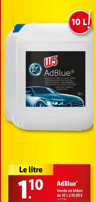 Lidl W5 AdBlue offre