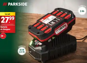 Lidl PARKSIDE Batterie et chargeur offre