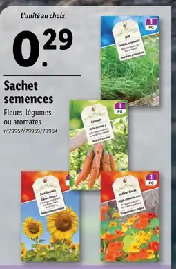 Lidl Sachet semences offre