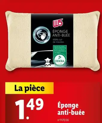 Lidl W5 Éponge anti-buée offre