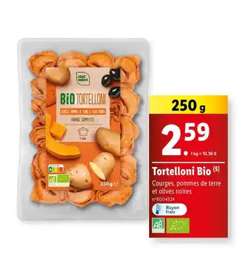 Lidl Chef Select Tortelloni Bio offre