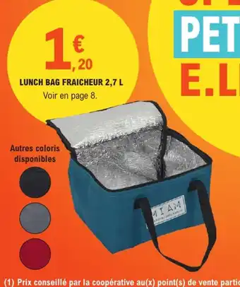 E.Leclerc MIAM Lunch bag fraicheur 2,7 l offre