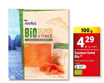 Lidl Nautica Saumon fumé Bio offre