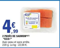 E.Leclerc ECO+ 2 Pavés de Saumon offre